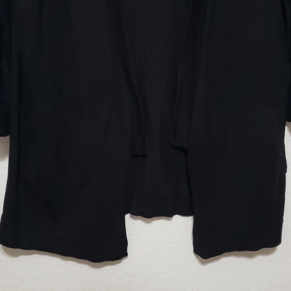 ZARA Black 3/4 Sleeve Pocketed Knit Cardigan, Size S - Picture 7 of 11